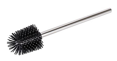 WENKO Silikon WC-Ersatzbürste mit Edelstahlstiel - Ersatz-Toilettenbürste, mit Anti-Haft-Wirkung, Edelstahl rostfrei, 7.5 x 35 x 7.5 cm, Glänzend, Schwarz im Sale